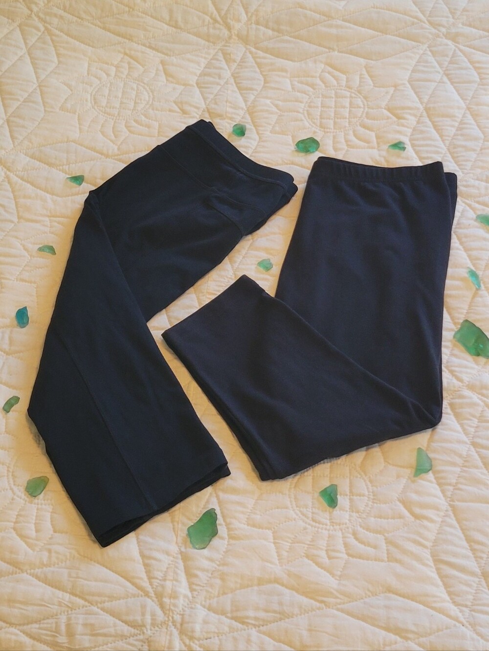 Bundle of 2 Capris! Nordstrom & Avia black cotton pull on capri leggings. M